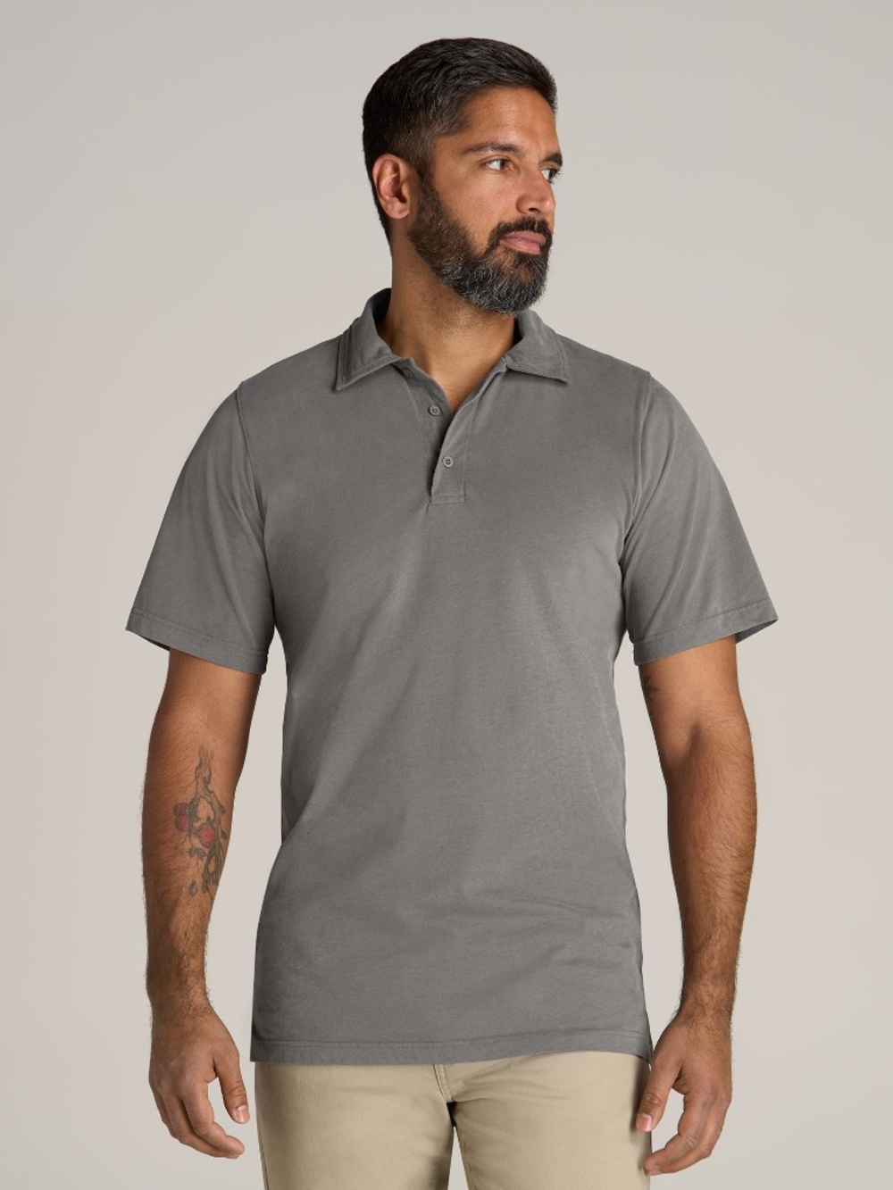 American Tall Ultra Soft Short Sleeve Cotton Polo for Tall Men